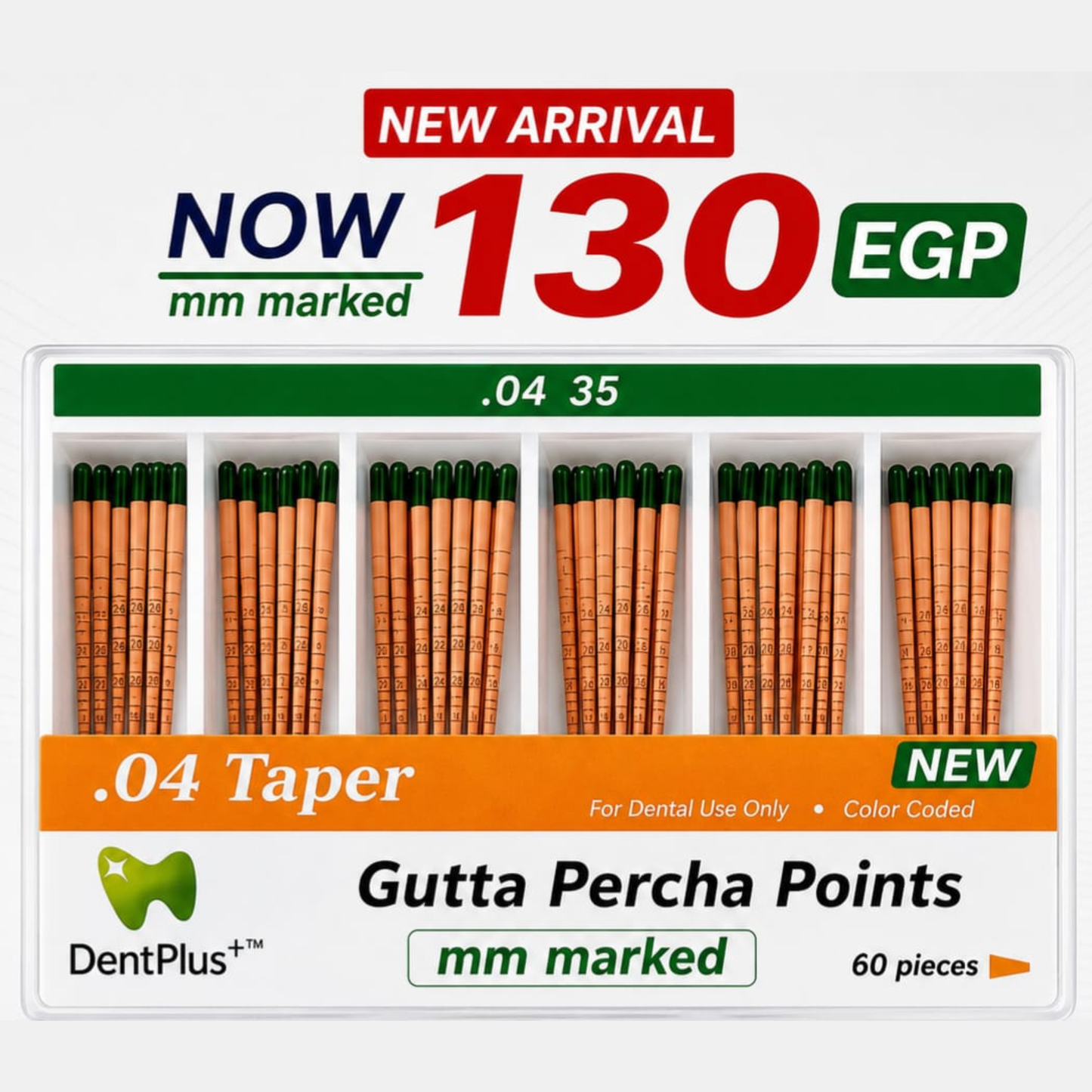 Gutta Percha DentPlus MM Marked